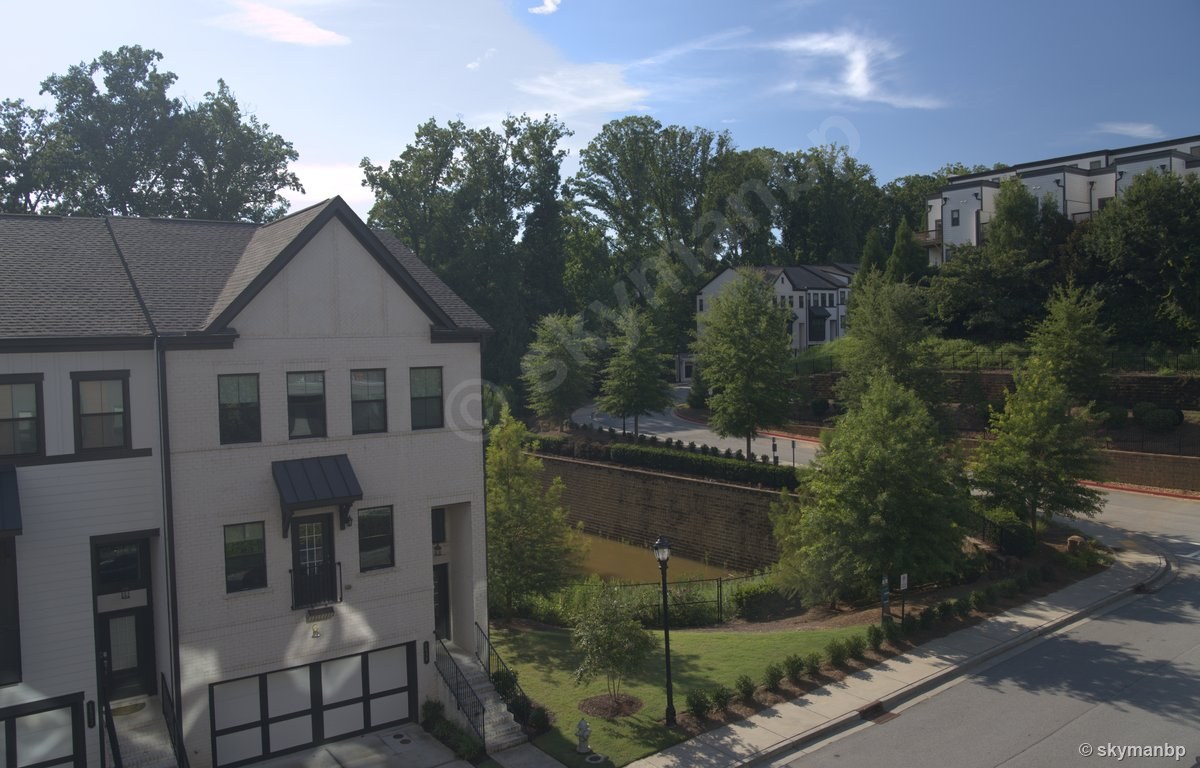 Sony α7R IVA ARW, townhouse and pond: neutral develop